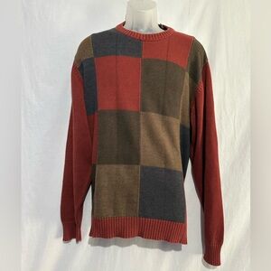 Oscar de la Renta Men’s Colorblock Knit Sweater Pullover | XL